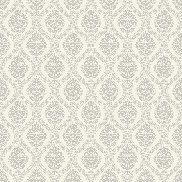 York Petite Ogee Taupe Wallpaper