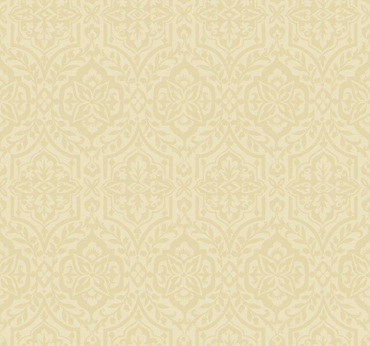 York Catherdral Damask Gold Wallpaper