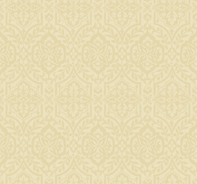 York Catherdral Damask Gold Wallpaper