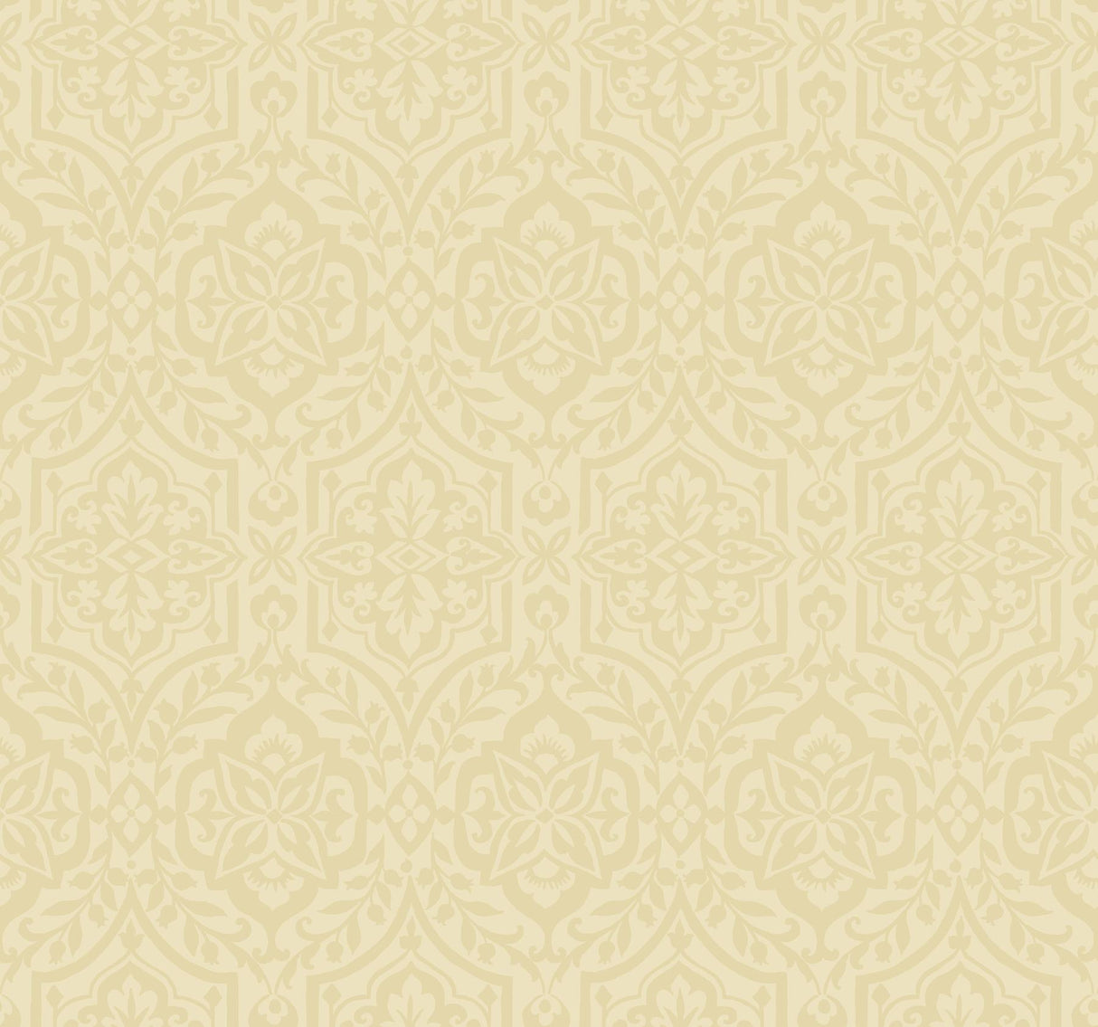 York Catherdral Damask Gold Wallpaper