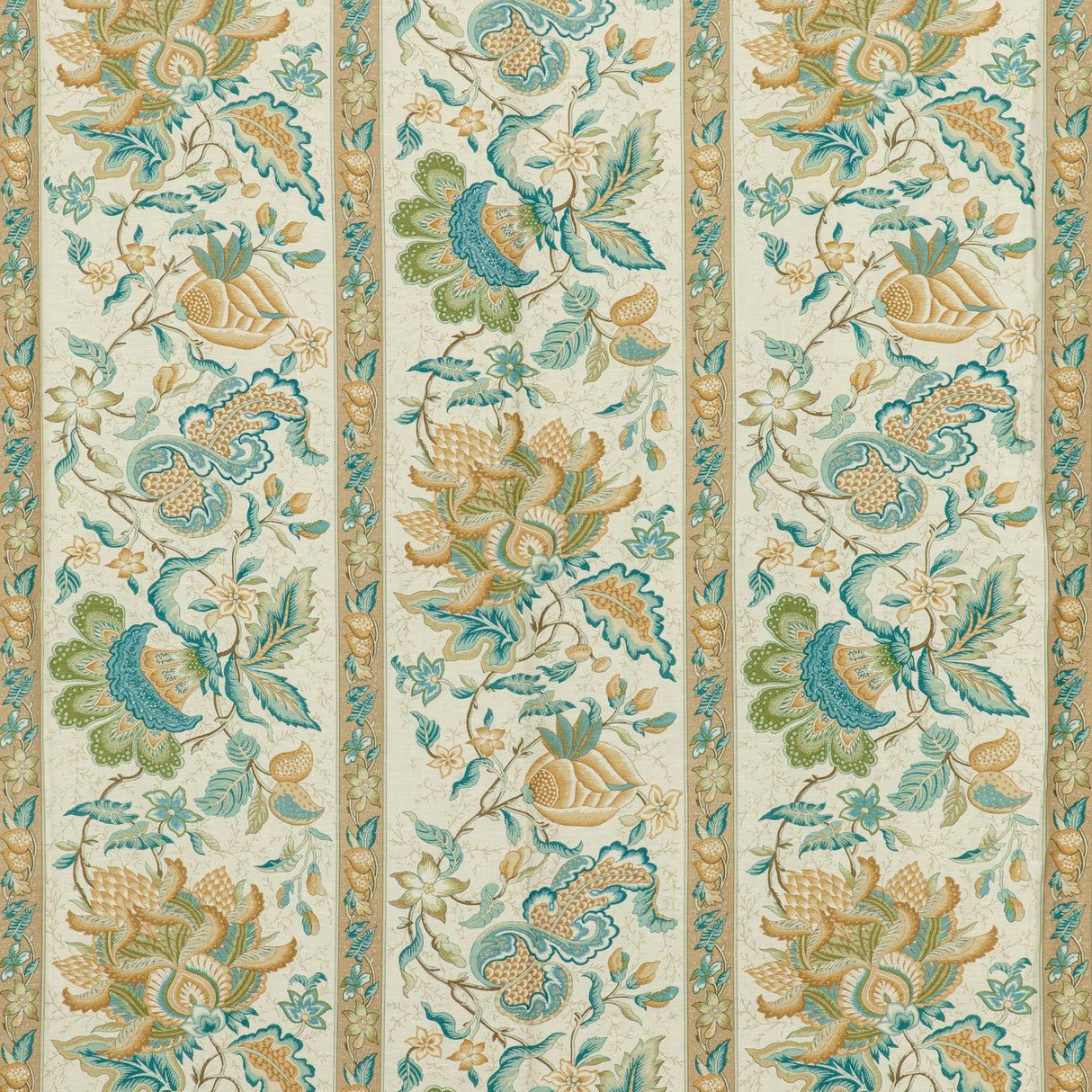 Brunschwig & Fils MONTFLOURS PRINT AQUA Fabric