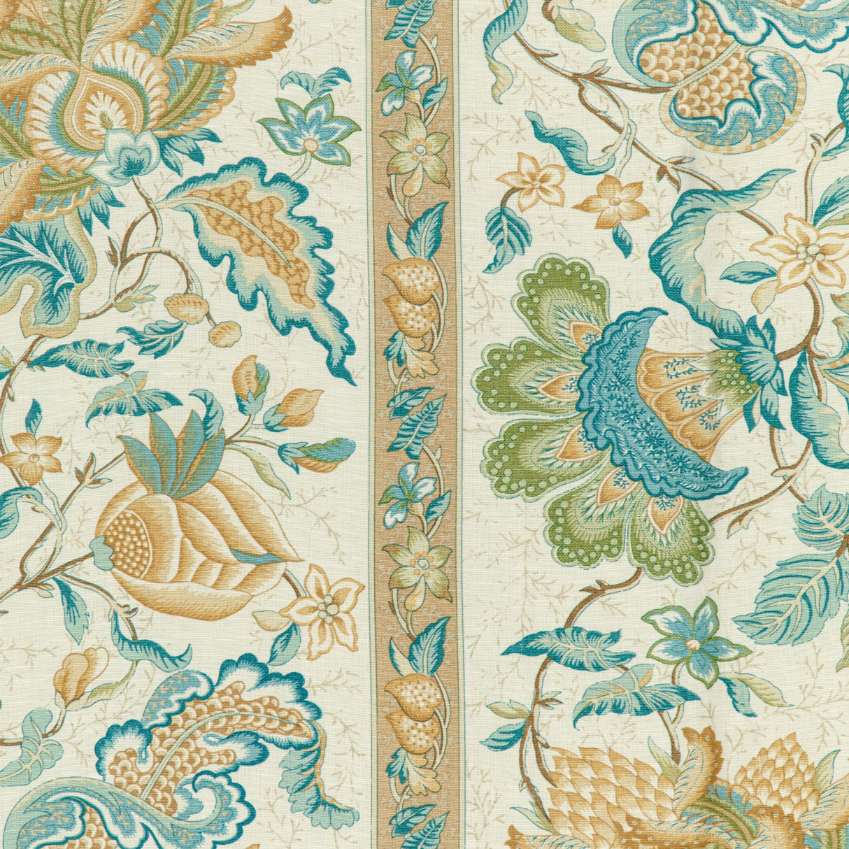 Brunschwig & Fils MONTFLOURS PRINT AQUA Fabric