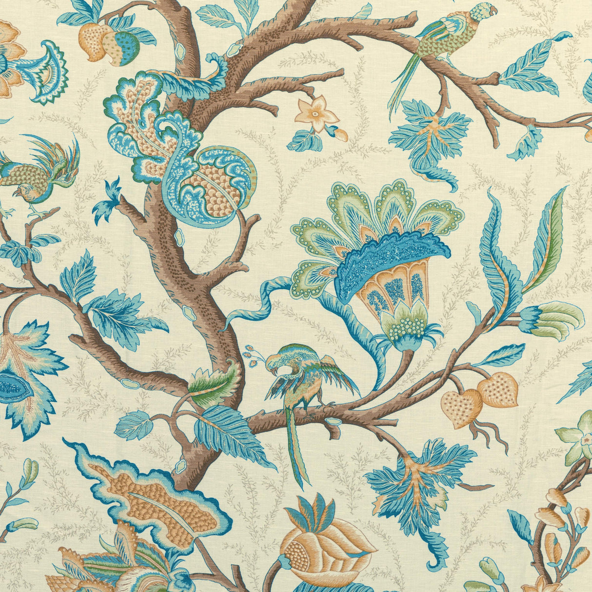 Brunschwig & Fils LOUVERNE PRINT AQUA Fabric