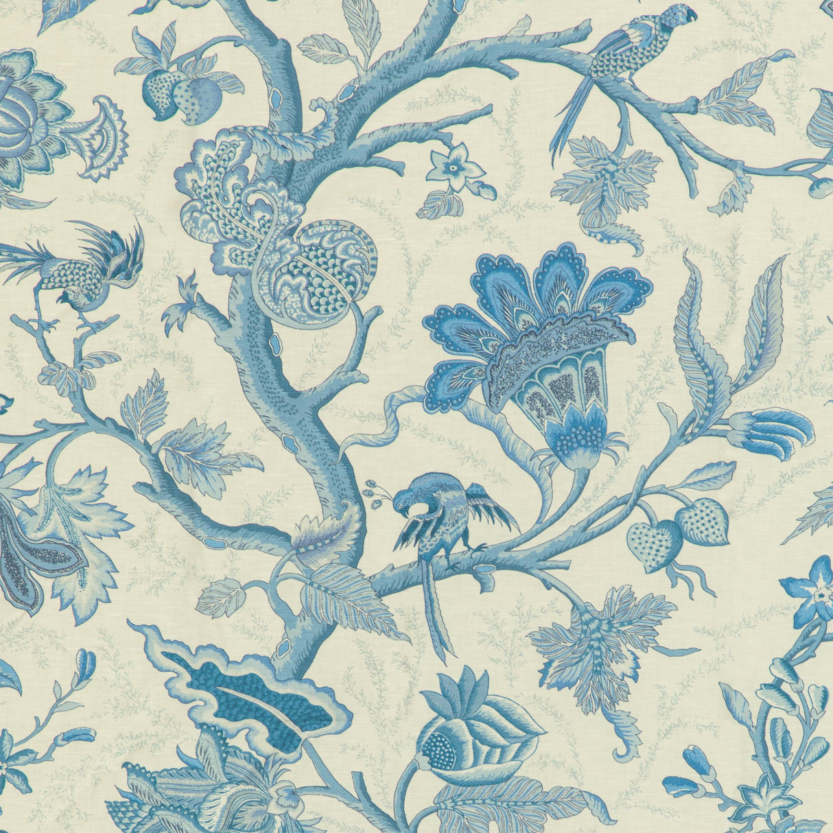 Brunschwig & Fils LOUVERNE PRINT BLUE Fabric