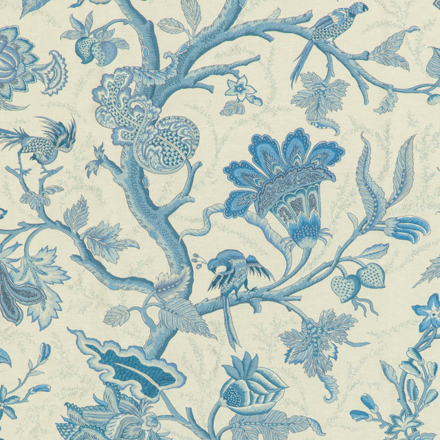 Brunschwig & Fils LOUVERNE PRINT BLUE Fabric