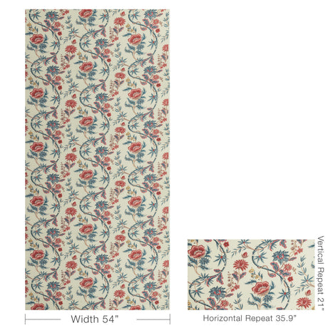 Brunschwig & Fils VERONIQUE PRINT BLUE Fabric