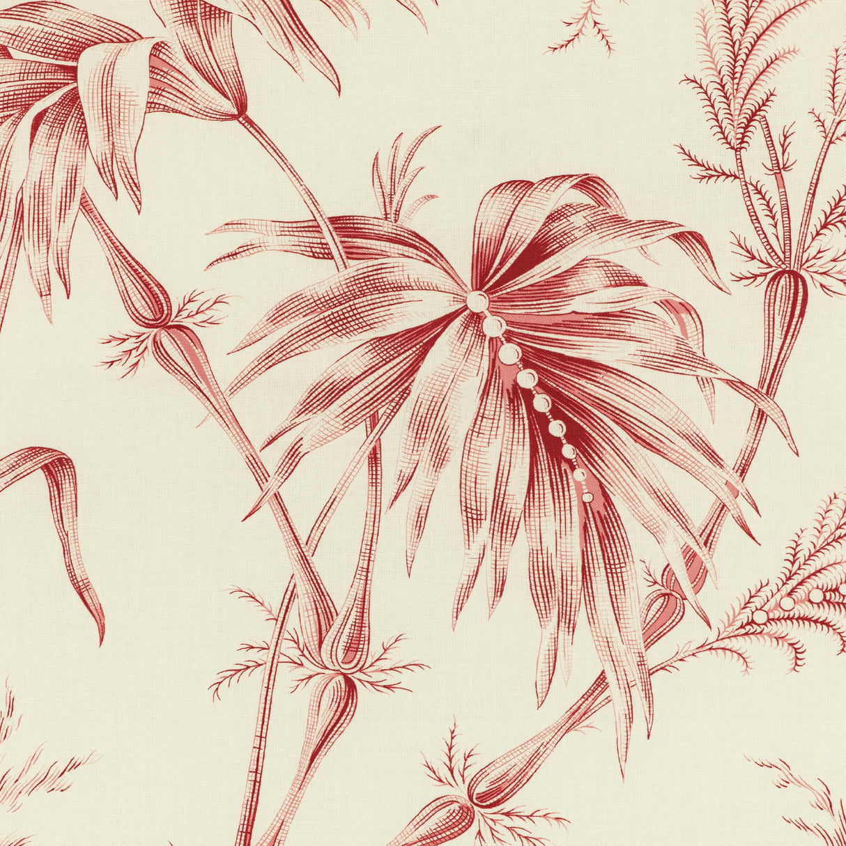 Brunschwig & Fils LAUZIERE PRINT RED Fabric