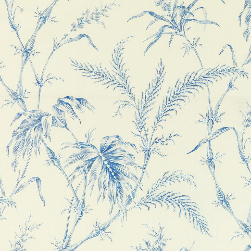 Brunschwig & Fils LAUZIERE PRINT BLUE Fabric