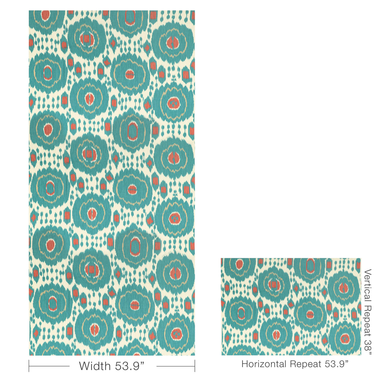 Brunschwig & Fils MAYENNE PRINT AQUA Fabric
