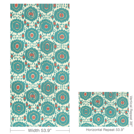 Brunschwig & Fils MAYENNE PRINT AQUA Fabric