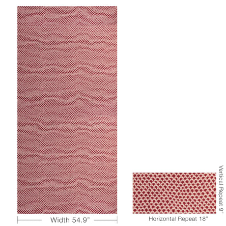 Brunschwig & Fils PAVE II PRINT RED Fabric