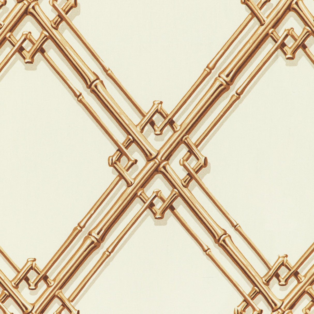 Brunschwig & Fils LE BAMBOU PRINT GOLD Fabric