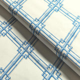 Brunschwig & Fils LE BAMBOU PRINT BLUE Fabric