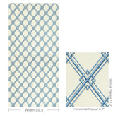 Brunschwig & Fils LE BAMBOU PRINT BLUE Fabric