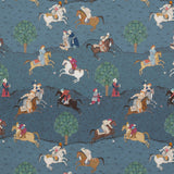 G P & J Baker CASPIAN INDIGO/RED Fabric