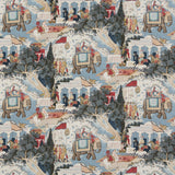 G P & J Baker SHALIMAR INDIGO/RED Fabric