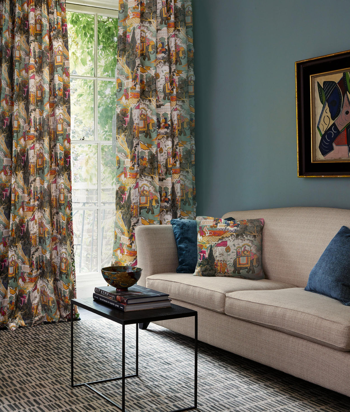 G P & J Baker SHALIMAR AQUA Fabric