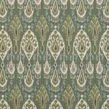 G P & J Baker IKAT BOKHARA LINEN EMERALD Fabric