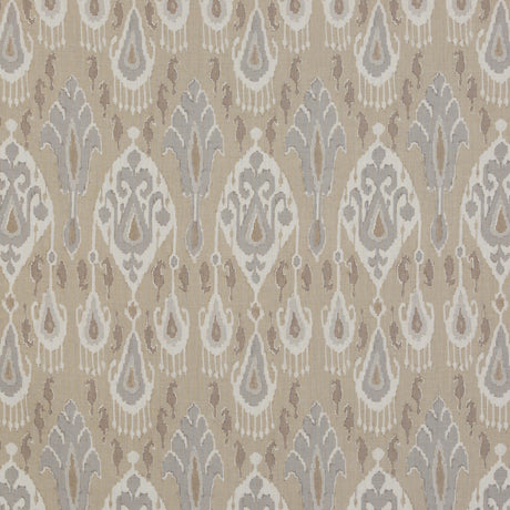 G P & J Baker IKAT BOKHARA LINEN PARCHMENT Fabric
