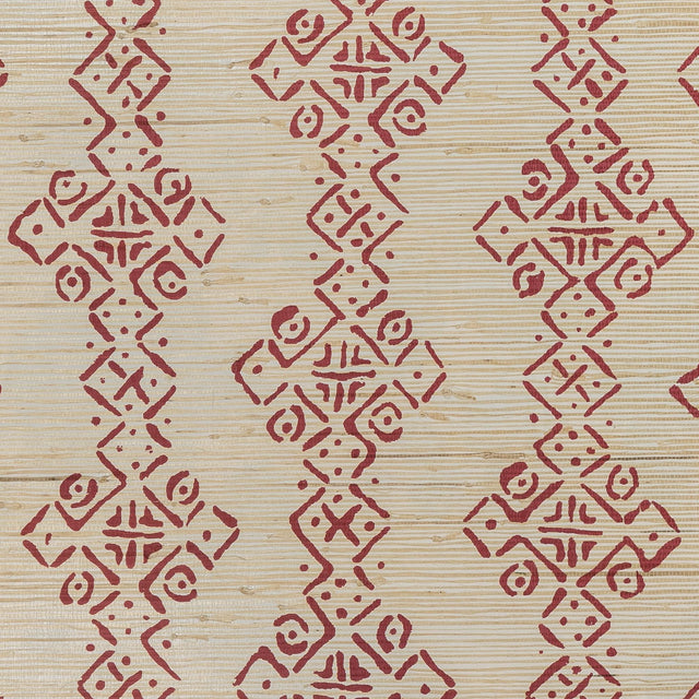 Lee Jofa MALI GRASSCLOTH RUBY Wallpaper