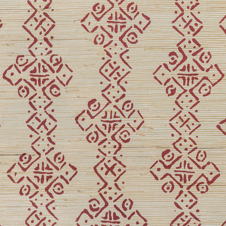 Lee Jofa MALI GRASSCLOTH RUBY Wallpaper