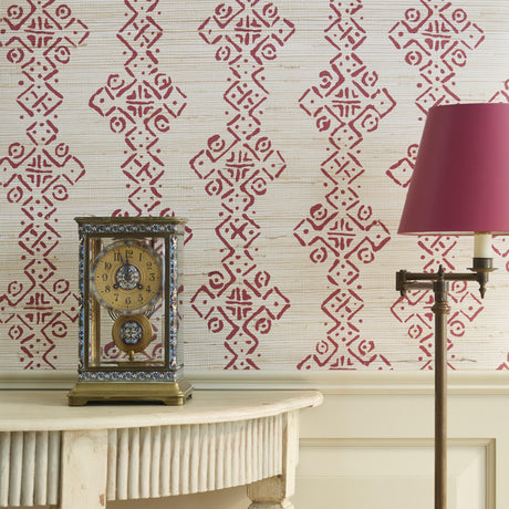 Lee Jofa MALI GRASSCLOTH RUBY Wallpaper