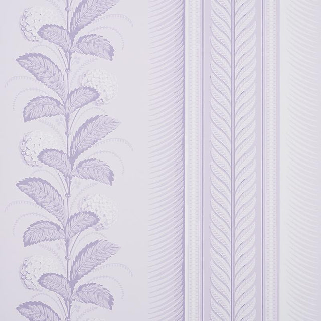 Schumacher Hydrangea Drape Lilac Wallpaper