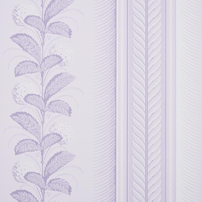 Schumacher Hydrangea Drape Lilac Wallpaper