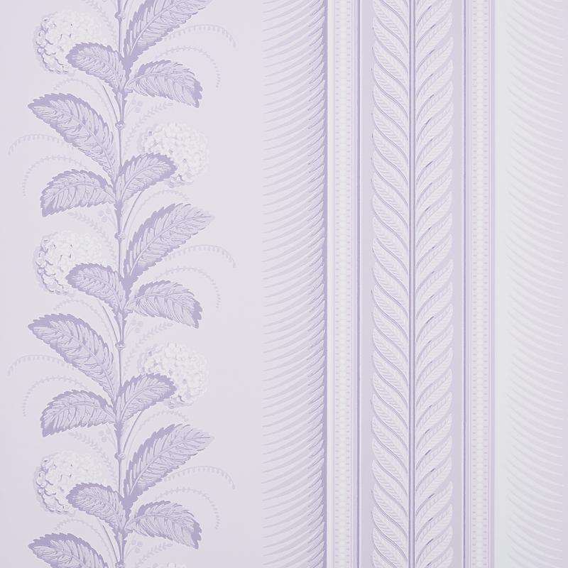 Schumacher Hydrangea Drape Lilac Wallpaper