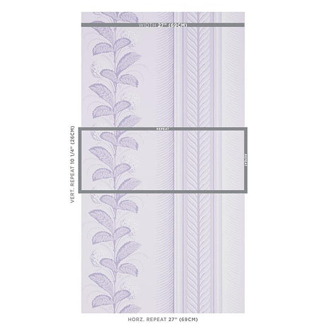Schumacher Hydrangea Drape Lilac Wallpaper