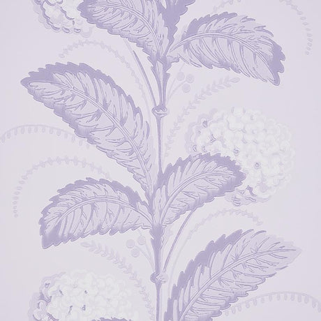 Schumacher Hydrangea Drape Lilac Wallpaper