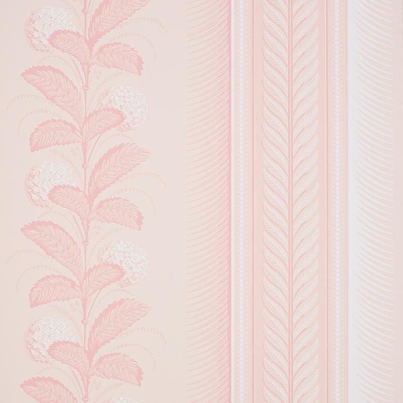 Schumacher Hydrangea Drape Blush Wallpaper