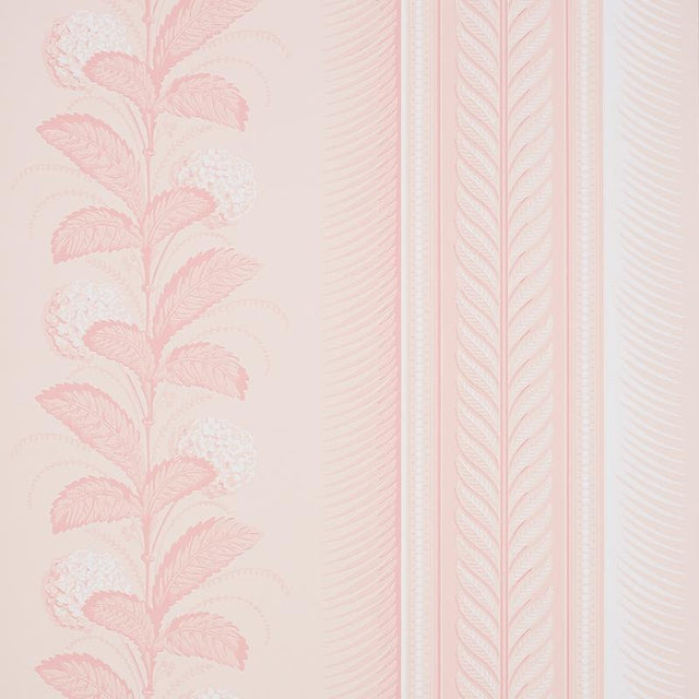 Schumacher Hydrangea Drape Blush Wallpaper