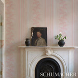 Schumacher Hydrangea Drape Blush Wallpaper