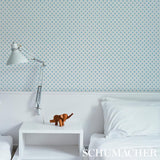Schumacher Astral Blue Wallpaper