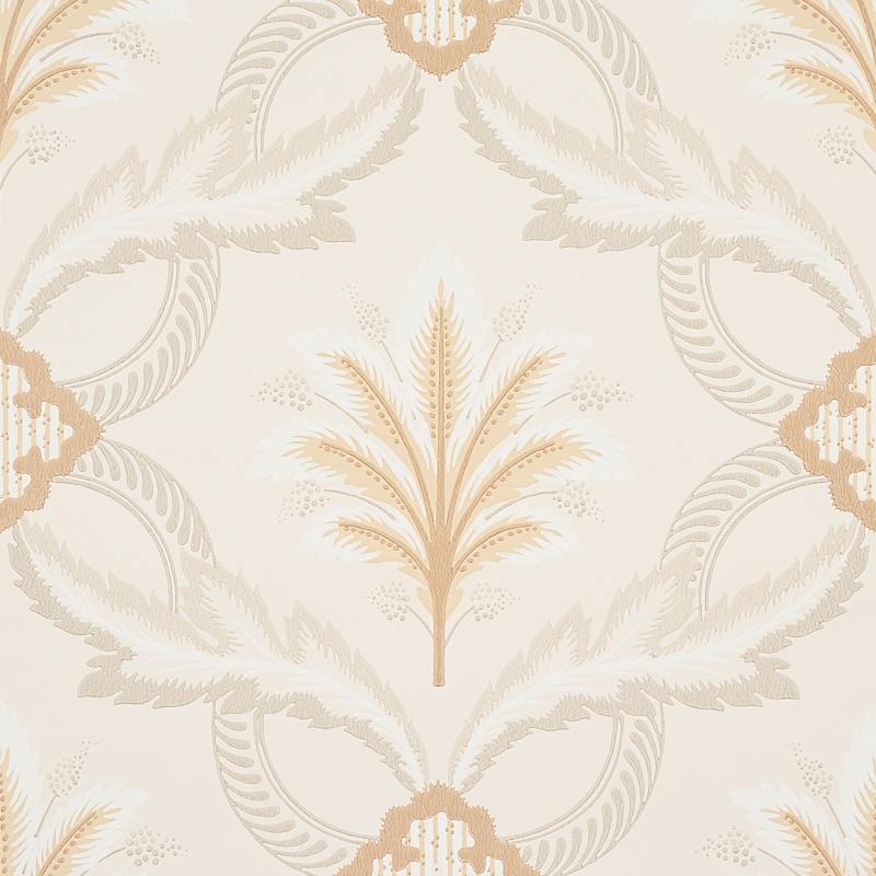 Schumacher Front Waltz Grey & Gold Wallpaper