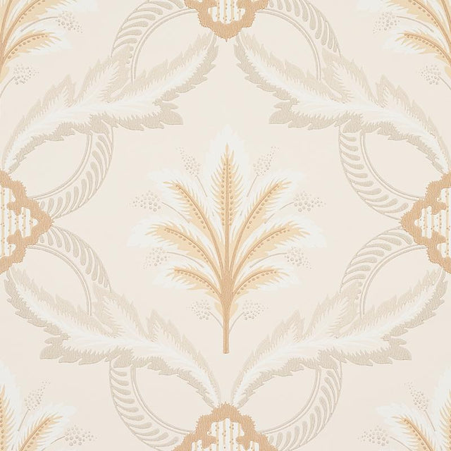 Schumacher Front Waltz Grey & Gold Wallpaper