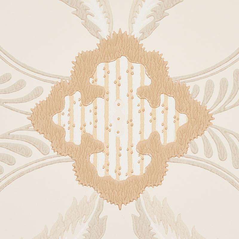 Schumacher Front Waltz Grey & Gold Wallpaper