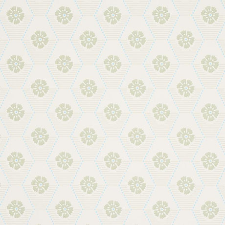 Schumacher Hive Bloom Sage Wallpaper