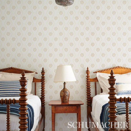 Schumacher Hive Bloom Sage Wallpaper