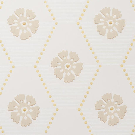 Schumacher Hive Bloom Sand Wallpaper