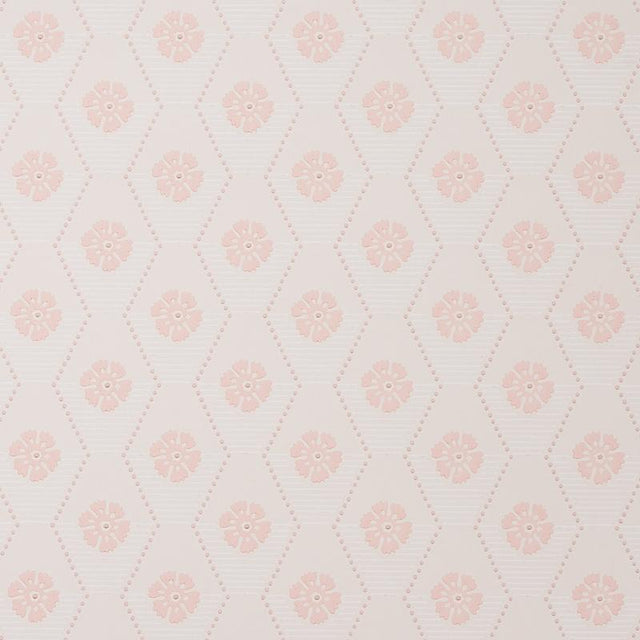Schumacher Hive Bloom Blush Wallpaper