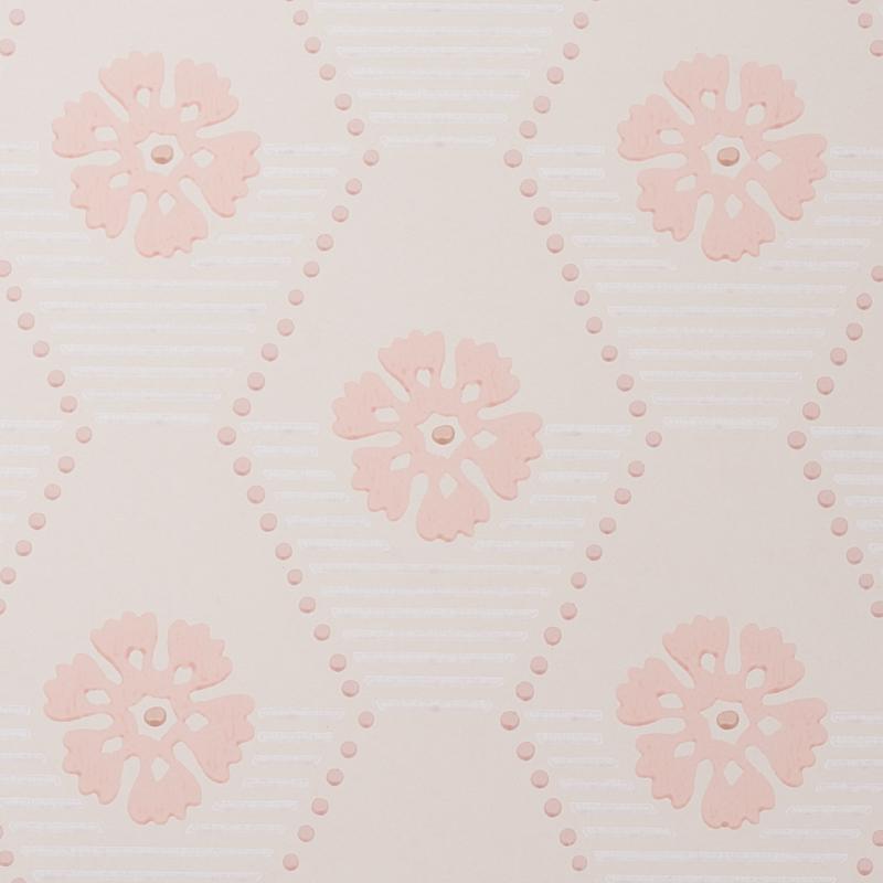 Schumacher Hive Bloom Blush Wallpaper
