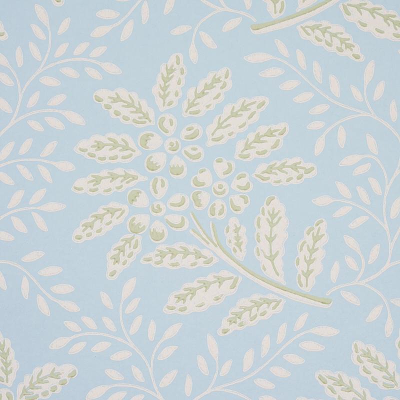 Schumacher Secret Garden Light Blue Wallpaper