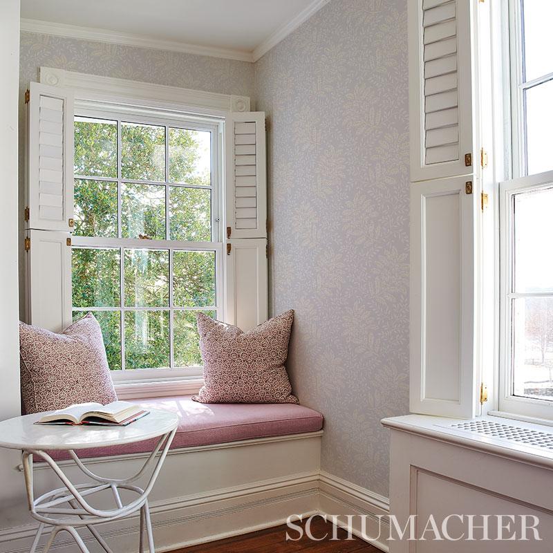 Schumacher Secret Garden Grey Wallpaper