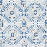 Schumacher Tiraz Velvet Indigo Fabric