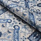 Schumacher Tiraz Velvet Indigo Fabric