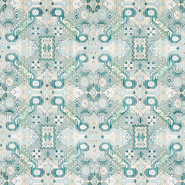 Schumacher Tiraz Velvet Peacock Fabric