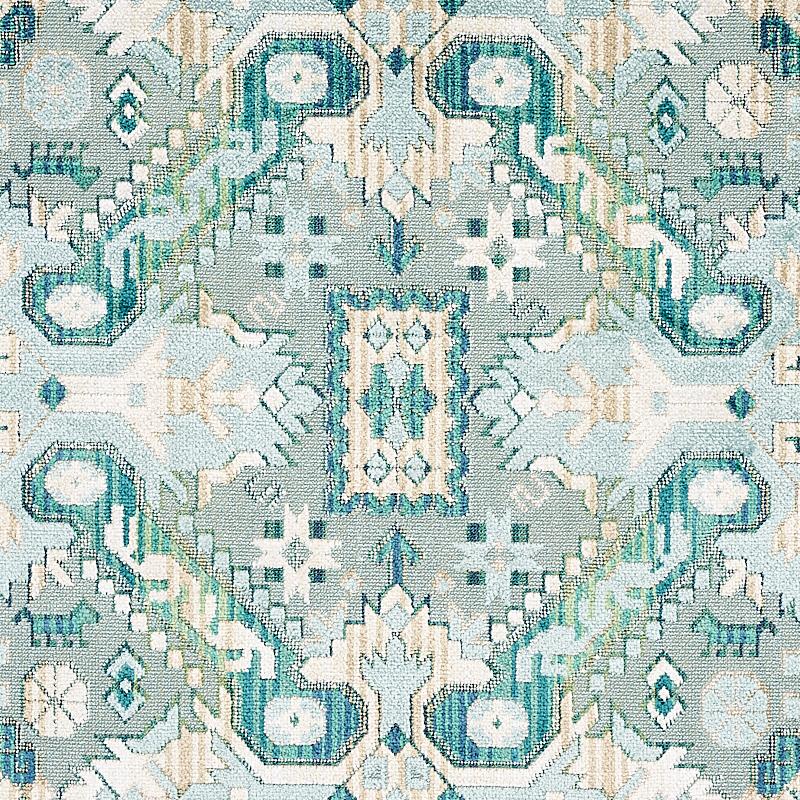 Schumacher Tiraz Velvet Peacock Fabric