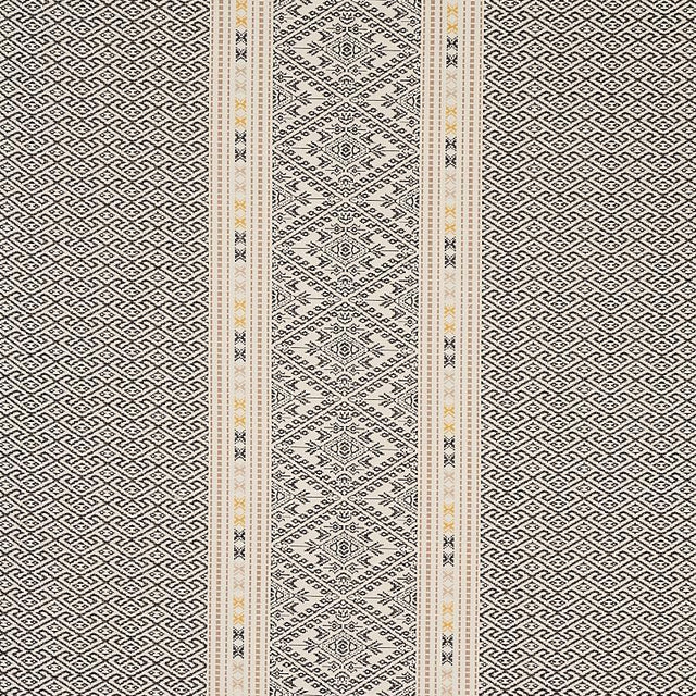 Schumacher Ruiz Jacquard Black Fabric